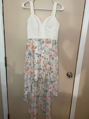 White Floral High-Low Sundress